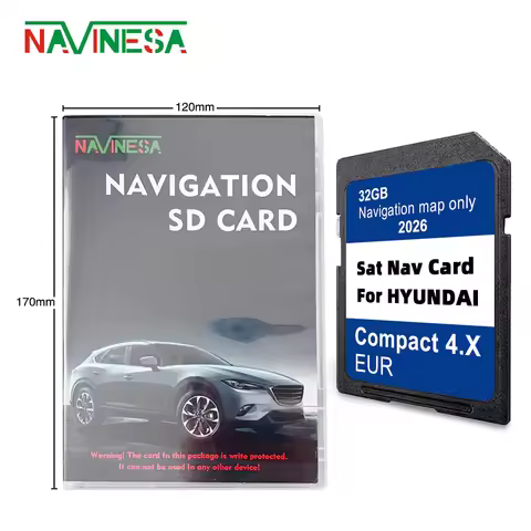 Latest Update Navigation GEN4 SD Card Europe Map 2026 Compact 4.X for Hyundai H350 i40 i40VFIA i40VF