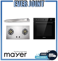 Mayer MMSS772HI [75cm] 2 Burner Stainless Steel Gas Hob + Mayer MMSL901SM [90cm] Slimline Hood + Mayer MMDO8R [60cm] Built-in Oven with Smoke Ventilation System Bundle Deal!!