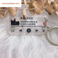 A-6💘Huaiyin Lyrics Keychain Jay Chou Album Cover Niche Pendant Accessories Support Fans Peripheral Souvenirs OINA