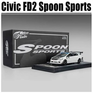 MicroTurbo 1/64 Civic FD2 Spoon Sports Alloy Toy Motor Vehicle Diecast Metal Model Gifts