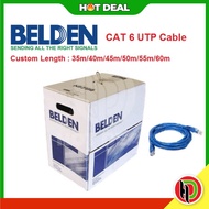 Hotdeal Custom Made Belden CAT6 Patch Cord - 35m / 40m / 45m / 50m / 55m / 60m Belden Cat6 Lan Cable
