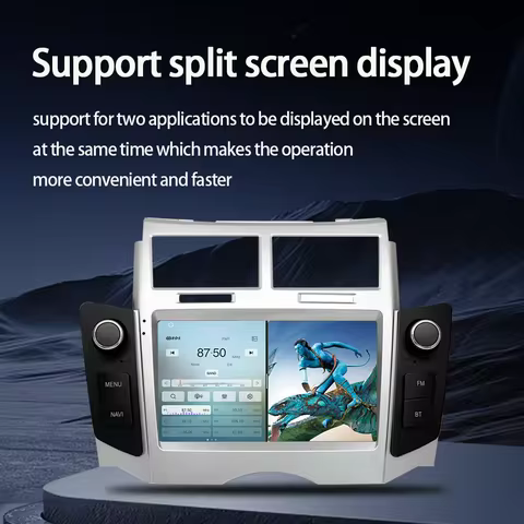 Car radio CarPlay 7'' Android 14.0 For Toyota Yaris XP90 Vitz Platz 2005-2012 Car Android Player mul