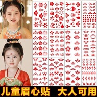 ALI🍒Tattoo Sticker Bindi Fairy Children's Performance Hanfu Woman's Head Ornament Ancient Costume Style Girls Festival F