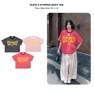 GUPO Boxy Striped T-shirt In Trame Durable Loose Form Local Brand Men and Women - TSOC01