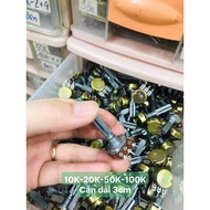 Set of 10 3-pin potentiometers, handle length 3cm 20K 100K