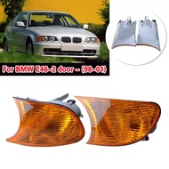 Yellow Front Corner Turn Signal Light Lamp Without Bulb For 1996-2006 E46 BMW 323Ci 325Ci 328Ci 330C