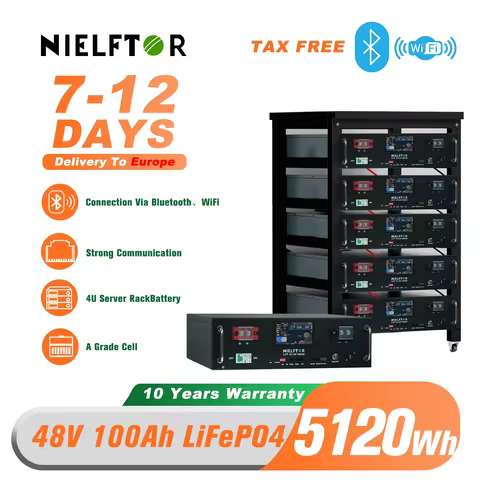 LiFePO4 Battery 48V 100Ah 5KWh 51.2V 100Ah 120Ah 200Ah 300Ah 400Ah 600Ah Lithium Battery Grade A Cel