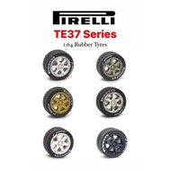 1:64 Rubber Tyre TE37 Series - Long Axle for JDM Tomica Hot Wheels 1 64 Tire