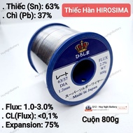 01 Roll of Solder Lead (800gr) HIROSIMA 63/37: Beautiful Shiny Solder Joints
