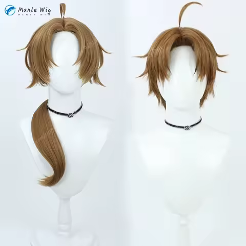 Anime Rudeus Greyrat Cosplay Wig Short/Long Flaxen Wig Heat Resistant Synthetic Hair Costume Unisex 