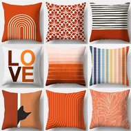 Throw Pillow Case Terracotta - Cute Home Cushion Cover Soft Square Fluffy Sofa Bed 43x43cm