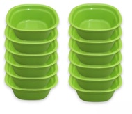 Mitra Loka (12 Pcs) Baskom Segi BSK 2001 Golden Sunkist / Waskom Plastik Lusinan / Mangkok Kotak