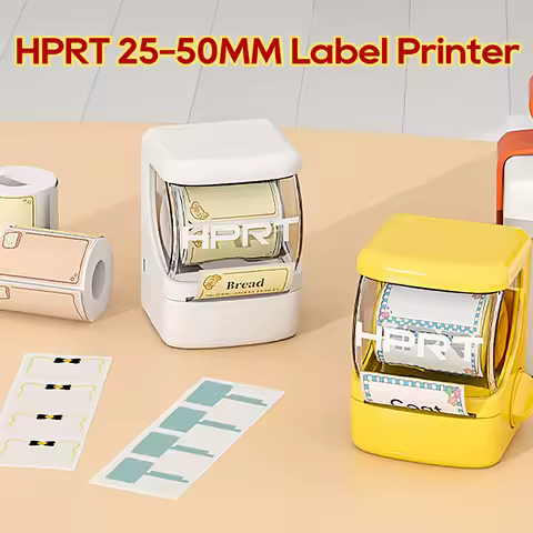 HPRT New1 Bluetooth Thermal Label Printer, 25-50mm Portable Sticker Printer Label Maker Compatible A