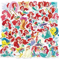 ♈✎❀ 10/30/50PCS Disney Mermaid Princess Ariel Cute Anime Cartoon Stickers Laptop Scrapbook Phone Suitcase Graffiti Sticker Kid Toy
