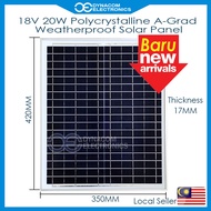 18V 20W Polycrystalline A-Grad Solar Panel 12V Battery Solar Charger [Panel Suria 18V 20W]