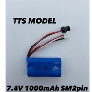 TTS MODEL 14500 BATTERY 7.4V 1000mAh SM 2PIN