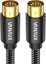 VANAUX MIDI Cable, Male to Male 5-Pin MIDI Cable Compatible with MIDI Keyboard, Keyboard Synth, Rack
