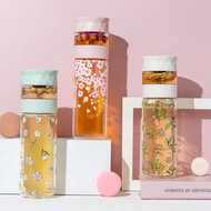 【茶具禮物】雙層隔熱濾茶玻璃杯-280ml 防漏/環保 生日 情人送禮