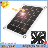 phoenixshop Solar Panel Exhaust Fan  Outdoor IP65 Portable for RVs Greenhouses Pet Houses Chicken Ho