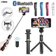 I TECH 360 Rotation 3 in 1 Bluetooth Selfie Stick Tripod Monopod for All Smartphone