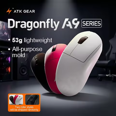ATK Dragonfly A9 Ultra Wireless Gaming Mouse PAW3950 Ultra Lightweight Tri-mode Ergonomic E-sports G