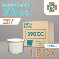 1 Box paper bowl 390CC plain 1000 pieces
