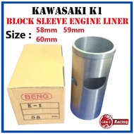 Kawasaki K1 115cc (58mm/59mm/60mm) Cylinder Block Sleeve Engine Liner Cylinder Liner Sleeve Tukir Bl