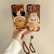 Casing Oppo A56 5G Casing OPPO A55 5G Casing Compatible with Hand pasted Cute plush doll Soft Phone 