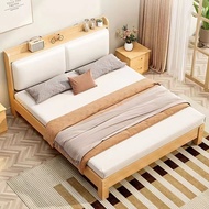 【SG Sellers】 Storage Bed Frame with Storage Drawers Solid Wood with Drawe Solid Wood Bed  Bedframe  Wooden Bed  Queen King Bed  Double Master Bedroom Bed   Single Wooden Bed