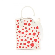 【二手】LOUIS VUITTON手提包，LOUIS VUITTON x 草間彌生 Petite Sac Plat M81986 白色/RED皮革 LV x YK Petite Sac Plat