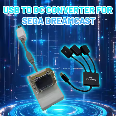 USB to Dreamcast Controller Adapter: Supports USB Gamepads/Keyboards, VMU Emulation with Screen & US