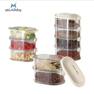 MLADEN Kitchen Seasoning Storage Box Stackable Sealed Box Food Grade Spices Garlic Storage Container