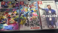 Nintendo Switch 遊戲 (Mario kart 8, 任天堂明星大亂鬥, fifa 23)