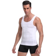 สต๊อกพร้อมส่ง) Mens Shirts Weight Loss Shaping Vest Exercise Vest Abdominal Muscle Tummy Control Ves