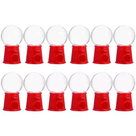 12 Pcs Vending Mini Machine Christmas Candy Gumball Adornment Ornaments for Kids