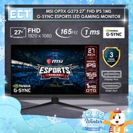MSI Optix G273 27" FHD (1920 x 1080) IPS 1ms 165Hz G-Sync eSports LED Gaming Monitor (DP,HDMI)