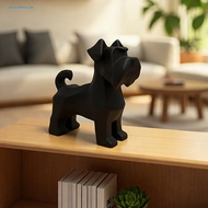 [providence] Home Decor Dog Ornament Geometric Dog Statue 3d Printed Schnauzer Dog Figurine Geometri