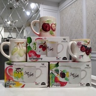2pcs Papa Mama Ceramic Fruit Mug Set | Couple Mug | Beautiful Mug
