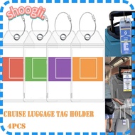 SHOOGEL Cruise Luggage Tag Holders, Waterproof Steel Wire Cable Loop Suitcase Label Holder, Essentia