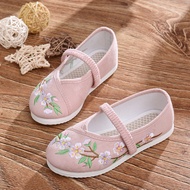 Girls Hanfu Shoes New Style Children's Embroidered Shoes Chinese Style Princess Shoes with Hanfu Shoes Bag Flat Shoes
