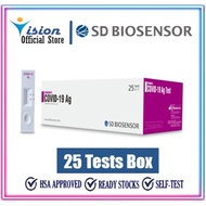 (Ready Stocks) SD Biosensor Covid Test Kit, Covid 19 Test Kit, Antigen Test Kit, ART Kit Self Test Kit, Covid Home Test