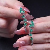 哥倫比亞天然祖母綠耳環 925純銀 | 天然祖母綠 | 送禮