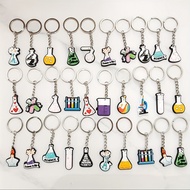 20pcs Science Lab Keychain Chemistry Keyring with Beaker Test Tube Charms Gift for Students Teachers