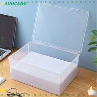 AVOCAYY Home Office Supplies Storage Box, Plastic Transparent Storage Box, Durable Dustproof a4 Pape