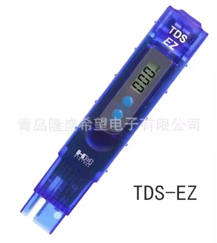 TDS-EZ Transparent HM-TDS TDS Test Pen, Two Button Digital Water Quality Tester 0-9990 ppm