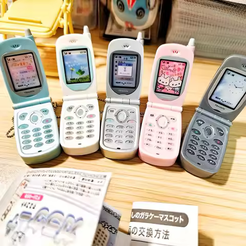 In Stock Toys Spirits Mini Flip Cell Phone Recorder Plus Version Gashapon Recording Playback Retro S