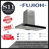 FUJIOH FR-MT1990 R/V 900MM CHINMEY COOKER HOOD WITH GLASS PANEL + 3 YEAR LOCAL MANUFACTUER WARRANTY