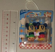 日本 Takara Tomy Arts 出品的迪士尼 Pop'n Step 米奇與米妮收藏公仔 (全新，膠盒側面右上角有少許凹痕) <TVU#L21>