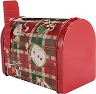 Yardwe 1pc Christmas Mailbox Rectangular Cookie Tin Biscotti Jar Christmas Coin Tins Christmas Gift Card Tin Christmas Treat Tins Christmas Goodies Tin Santa Claus Iron Candle Jar Biscuit