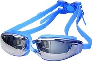 Adult Professional myopia Swimming goggles men arena diopter Swim Eyewear anti fog swimming glasses water glasses (Color : Blue 0)